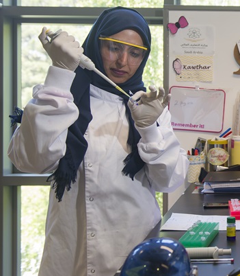 Woman working in laboratory